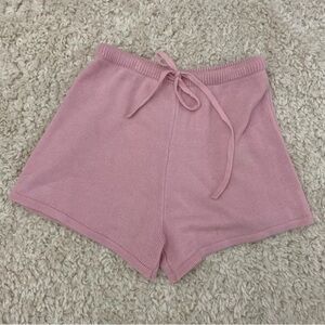 SABO SKIRT PINK sweater tie shorts M classy High Waist Dressy